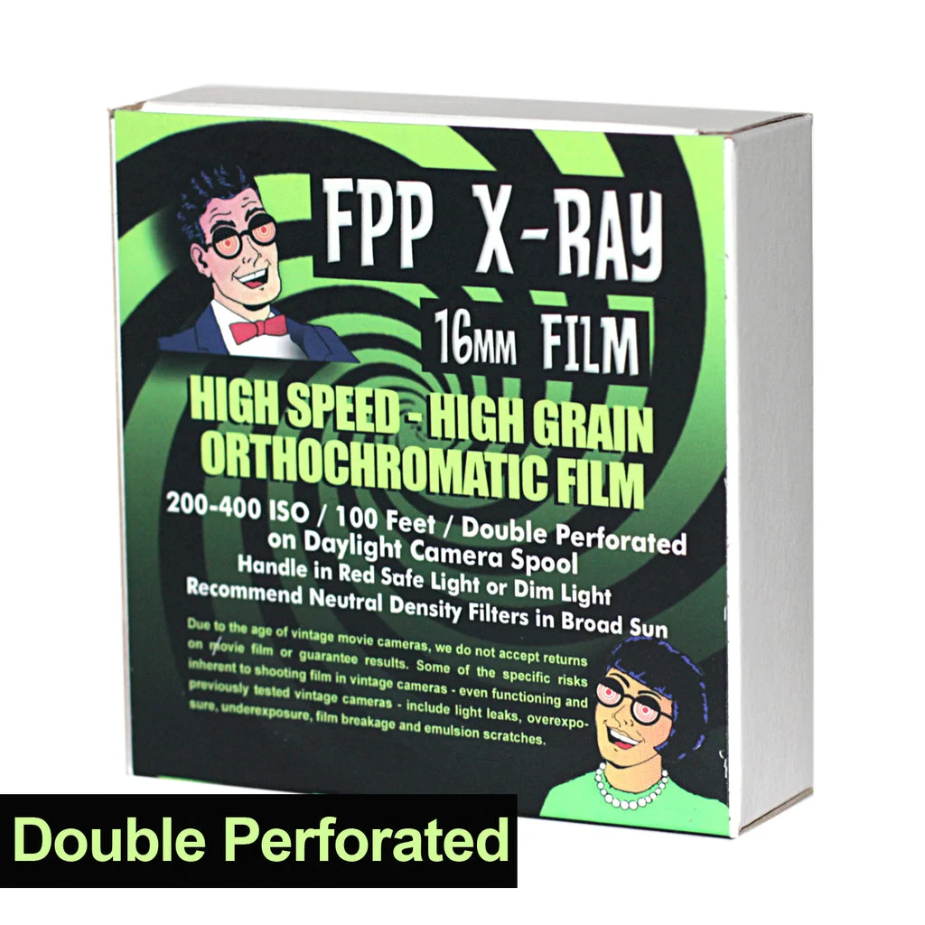 16mm Film - Double Perf - CINE16 BW X-Ray - ORTHO 200-400 ISO - 100 ft