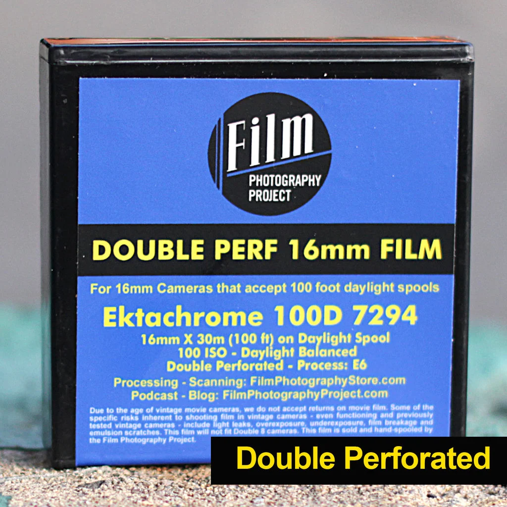 16mm Film - Double Perf - Ektachrome Color Reversal 100D - 100 ft