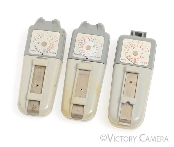 3x Zeiss Ikon Ikoblitz 5 Foldable Flash Units -Cool- [EXC-]