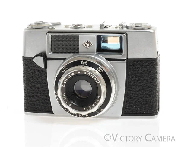 Agfa Optima Ia Chrome 35mm Film Camera w/ 45mm f2.8 Lens -Clean- [EXC]