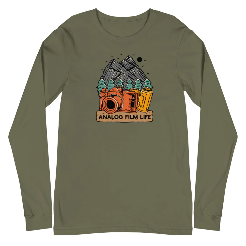 Analog Film Life Mountain Unisex Long Sleeve Tee