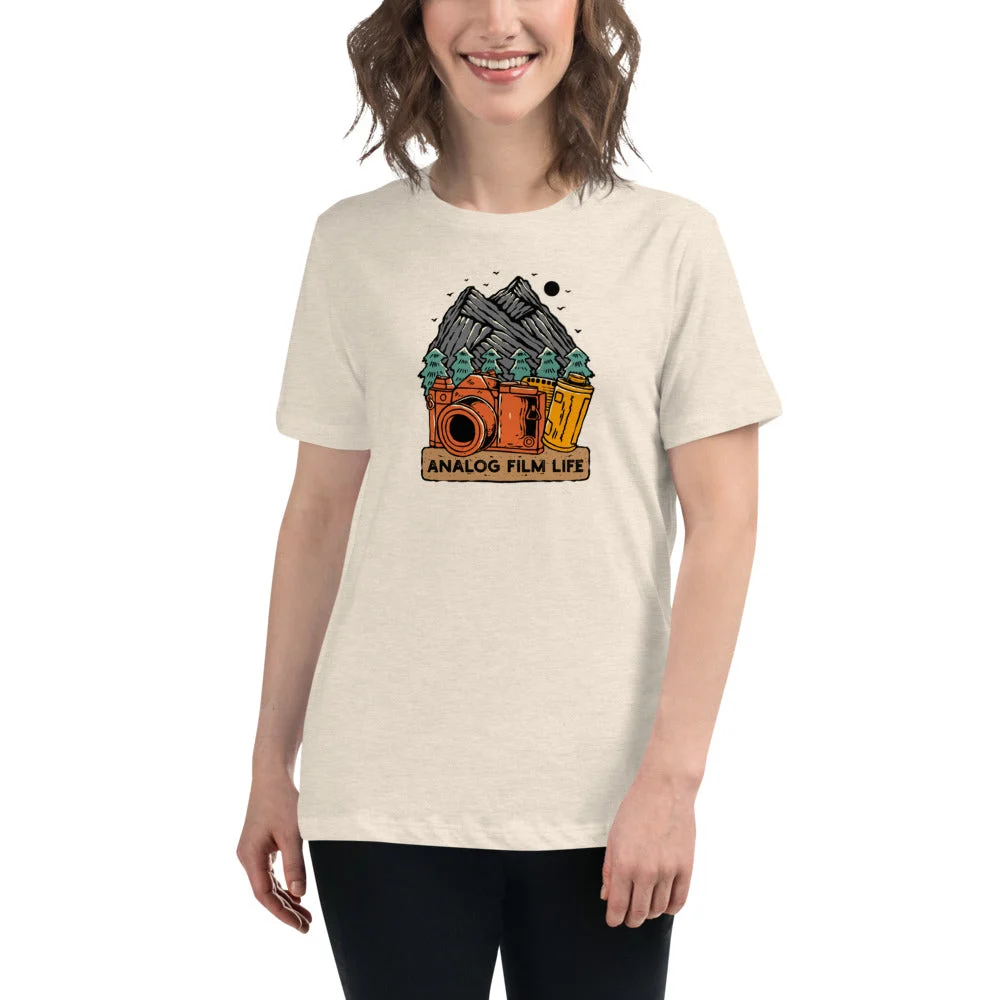 Analog Film Life Mountain Women's Relaxed T-Shirt