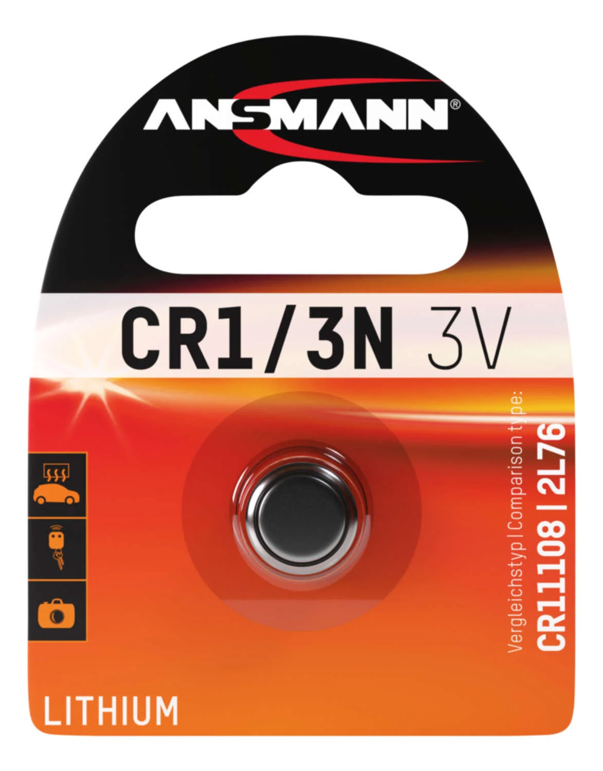 Ansmann CR1/3N (DL1/3N, 2L76) 3V Lithium Battery