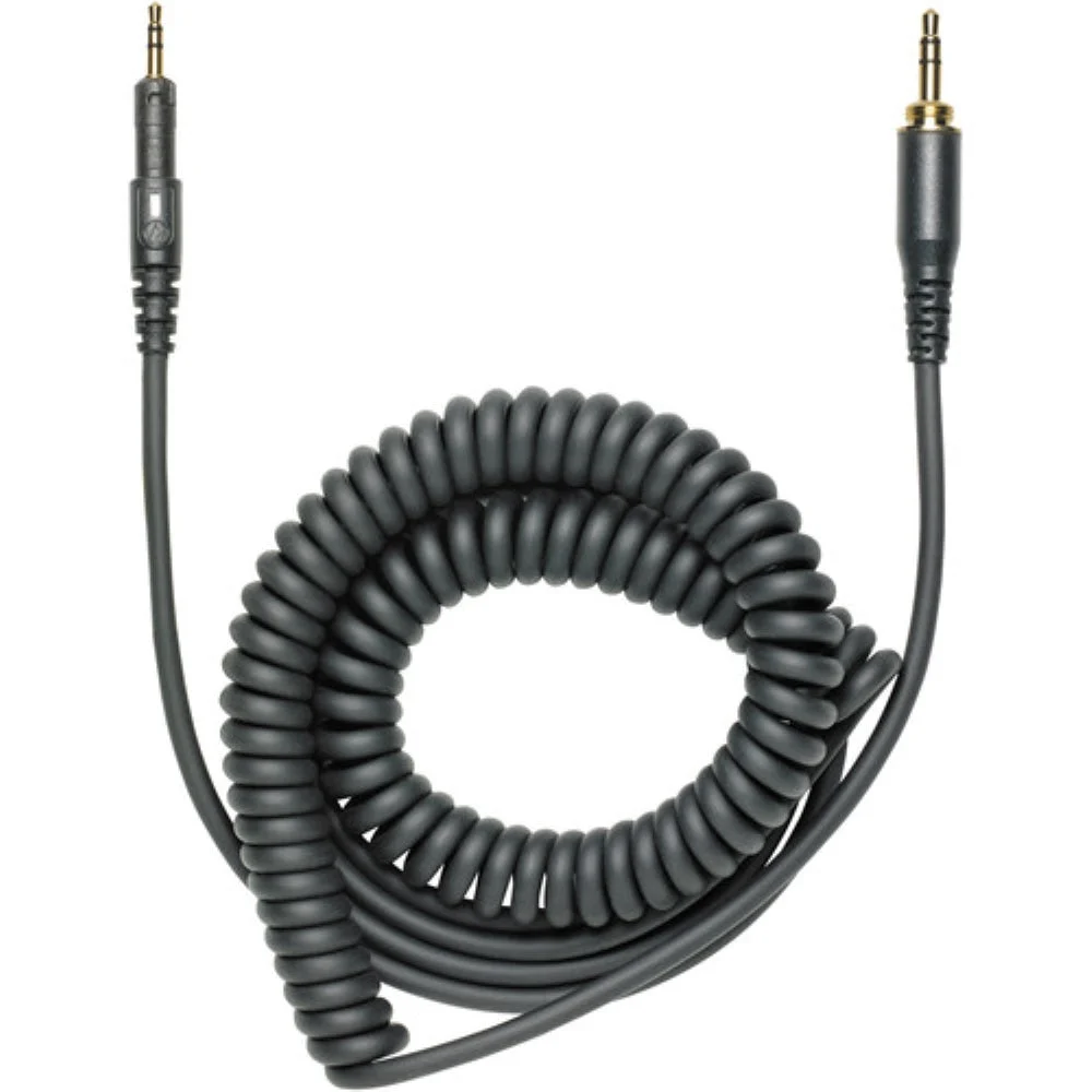 Audio-Technica HP-CC Cable for ATH-M40x and ATH-M50x Headphones | Black, Coiled