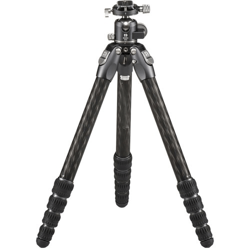 Benro Tortoise Columnless Carbon Fiber Three Series Tripod with GX35 Ballhead, 5 Leg Sections, Twist Leg Locks, Padded Carrying Case