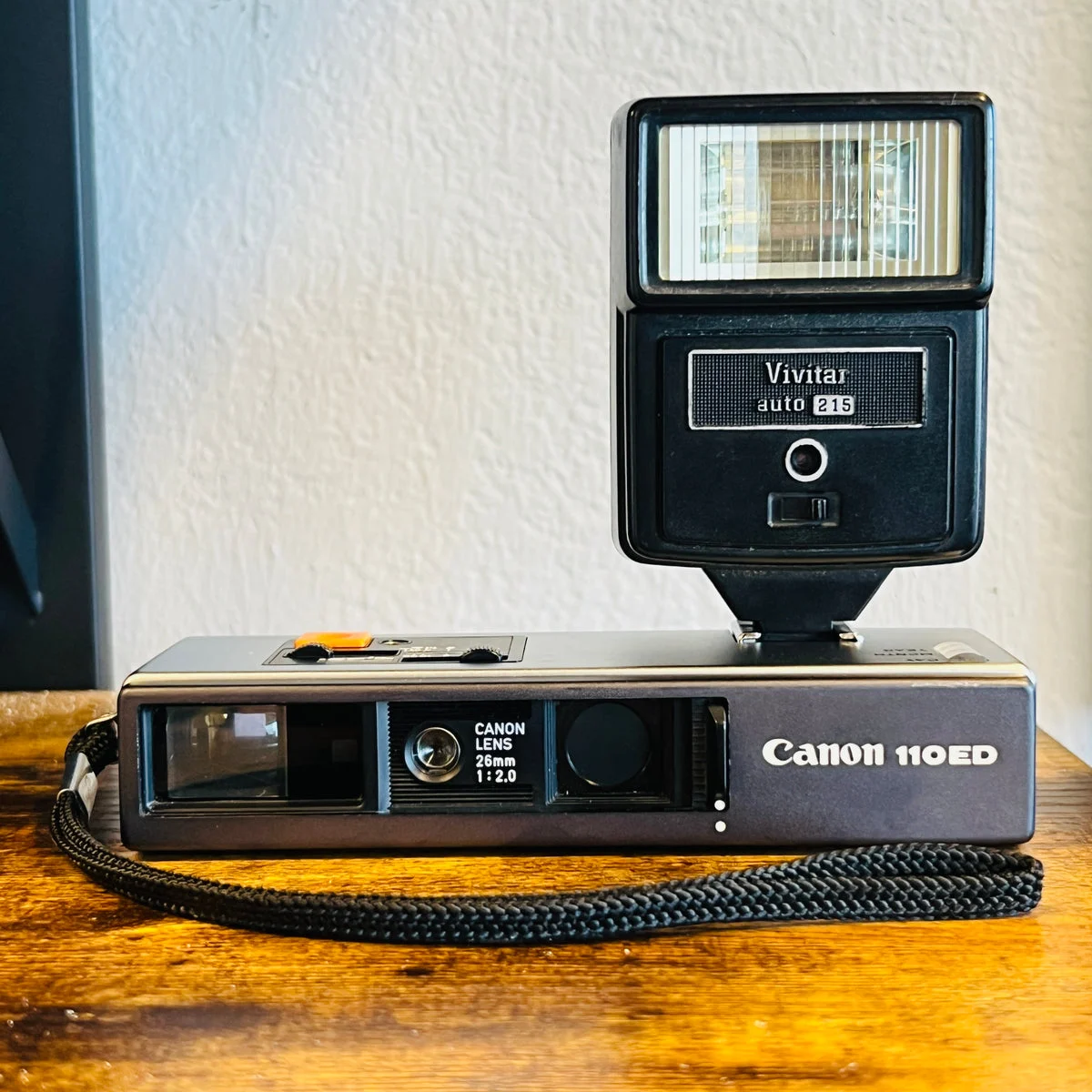 Canon 110ED with Vivitar Auto 215 Flash