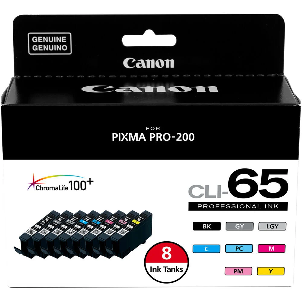 Canon CLI-65 Ink 8-Pack — For PIXMA PRO-200