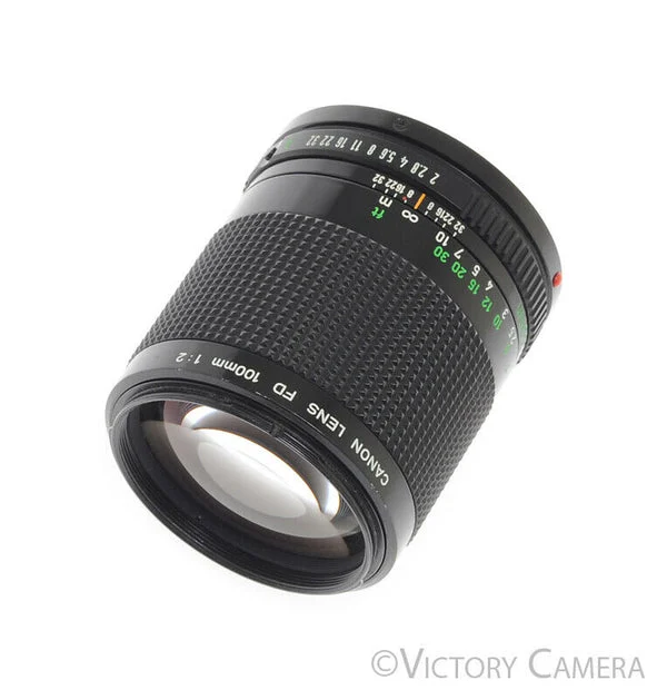 Canon FD 100mm f2 Manual Focus Prime Lens w/ Hood [EXC+]