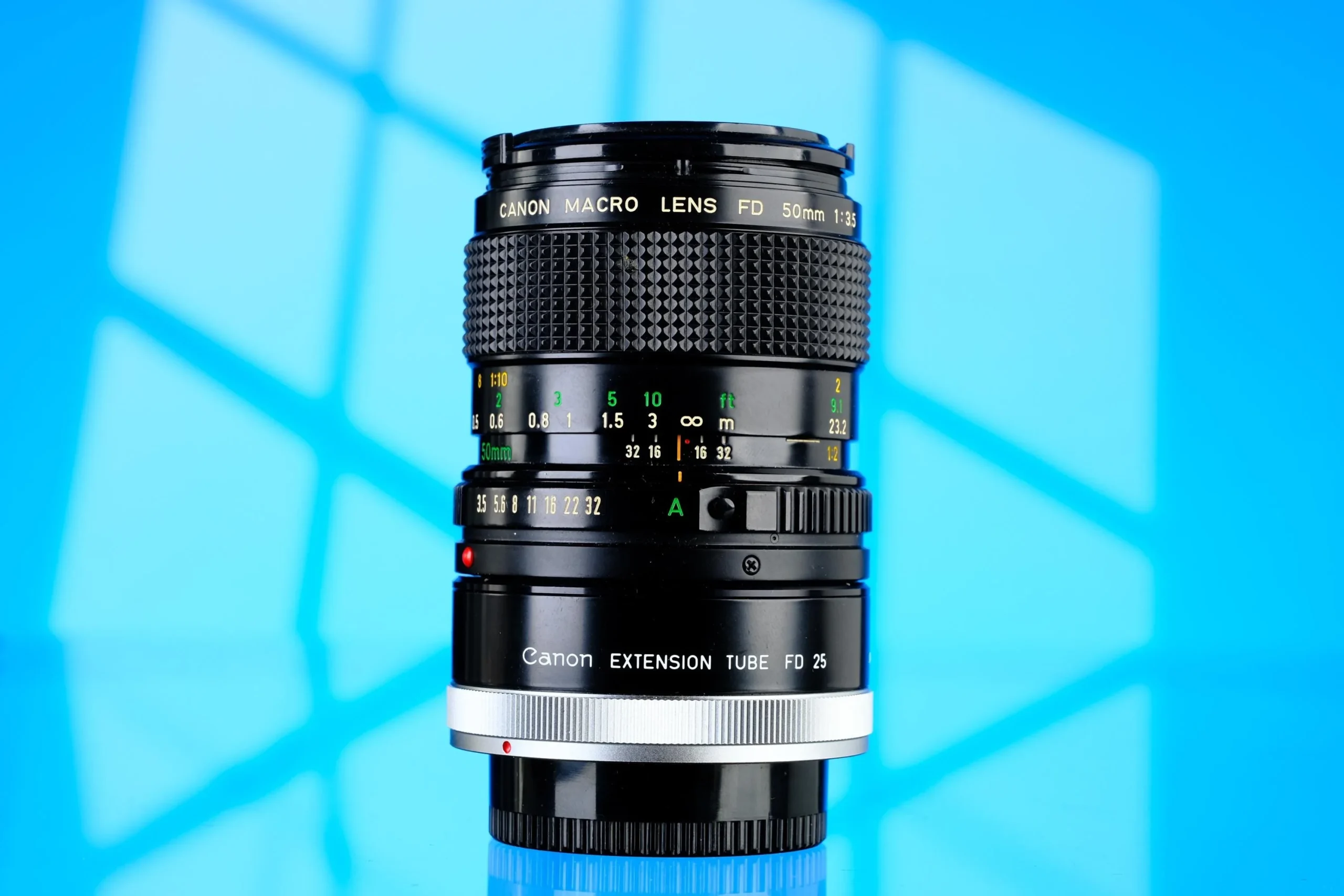 Canon FD 50mm f/3.5 Macro Lens + 25mm Extension Tube