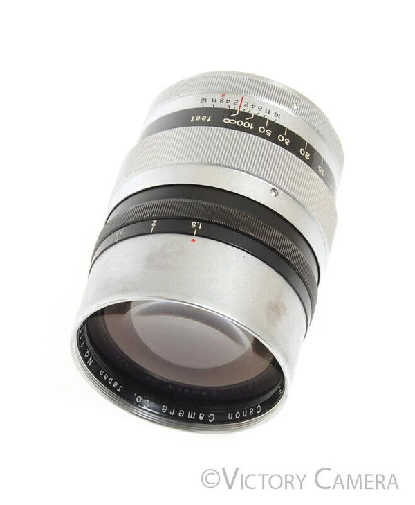 Canon Rare 85mm f1.5 LTM L39 Screw Mount Lens -Very Clean w/ Finder & Case- [EXC]
