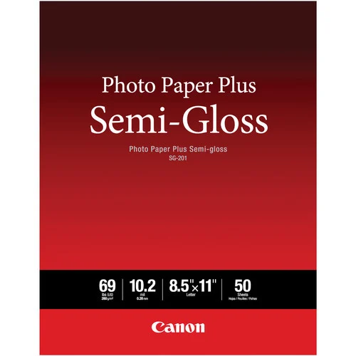Canon SG-201 Photo Paper Plus - Semi-Gloss 8.5x11" 50 Sheets