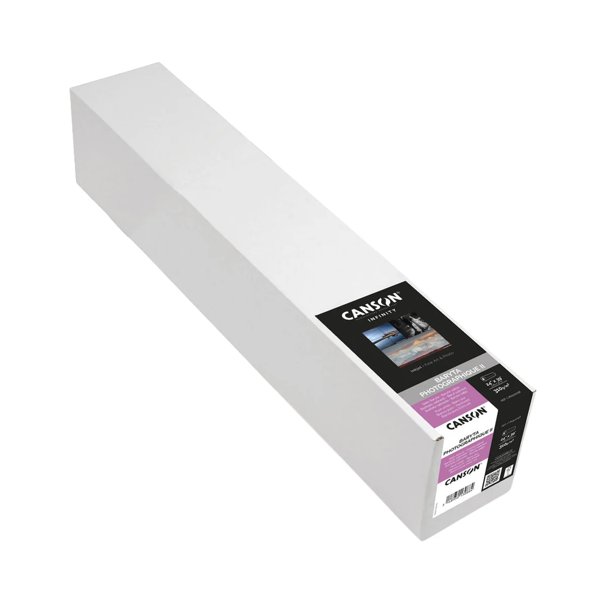 Canson Infinity Baryta Photographique II Satin Inkjet Paper, 310 gsm, 24" x 39' - Roll