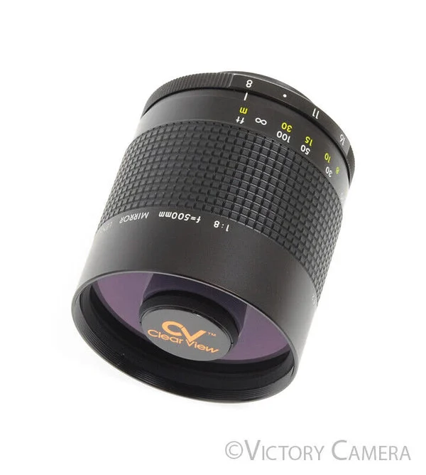 ClearView 500mm f8 Multi-Coated Mirror Lens w/ Aperture Ring for M42[EXC]