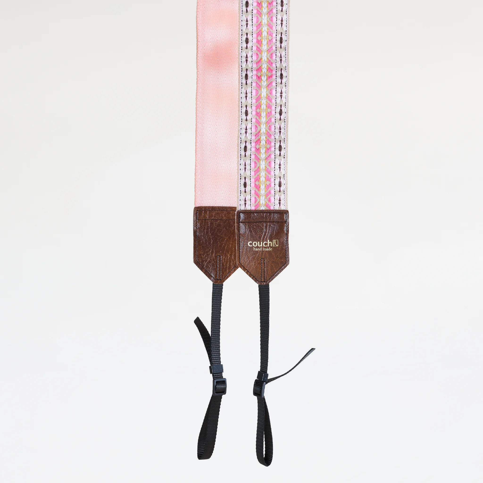 Couch Camera Strap | Dylan White and Pink