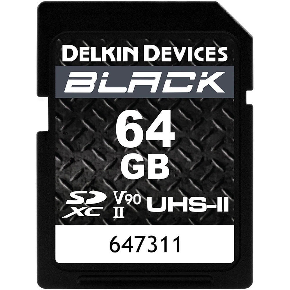 Delkin BLACK UHS-II V90 64GB SD Memory Card
