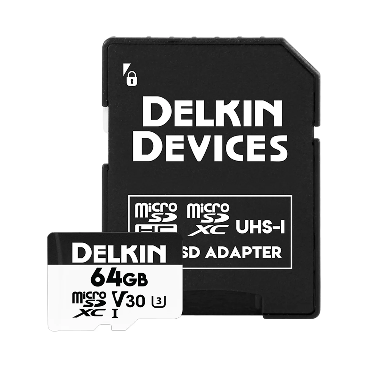 Delkin Devices 64GB HYPERSPEED UHS-I (U3/V30) microSDXC Memory Card with SD Adapter