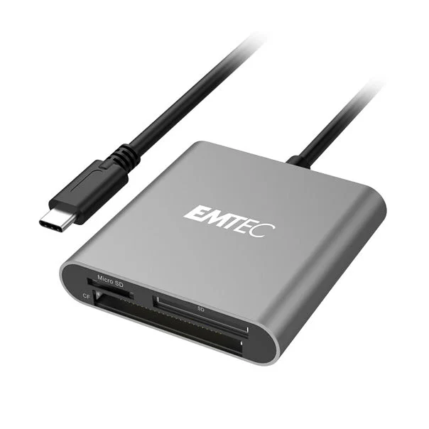 EMTEC 3-in-1 USB Type-C Card Reader