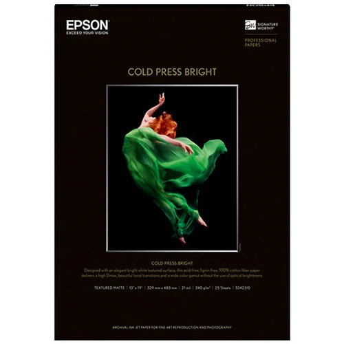 Epson Cold Press Bright Paper - 17x22" 25 Sheets