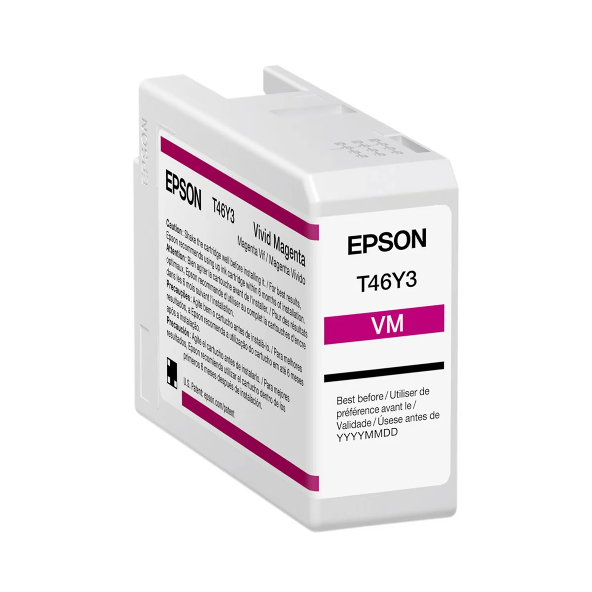 Epson T46Y3 UltraChrome Pro10 Vivid Magenta Ink Cartridge for SureColor P900 Printer - 50mL
