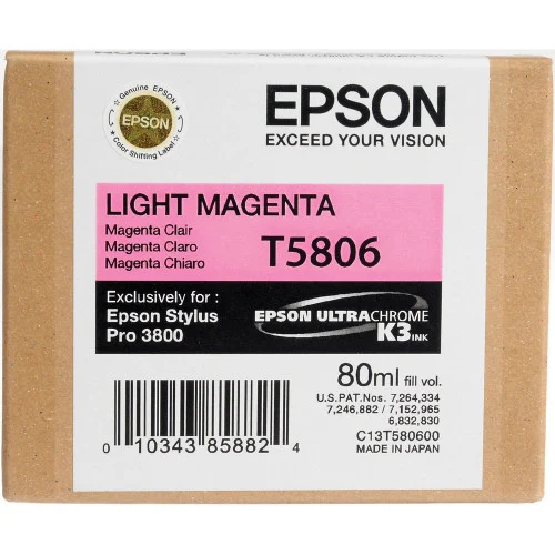 Epson T580 UltraChrome K3 Ink Cartridge 80ml - Light Magenta