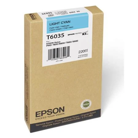 Epson T603 UltraChrome K3 Ink Cartridge 220ml - Light Cyan