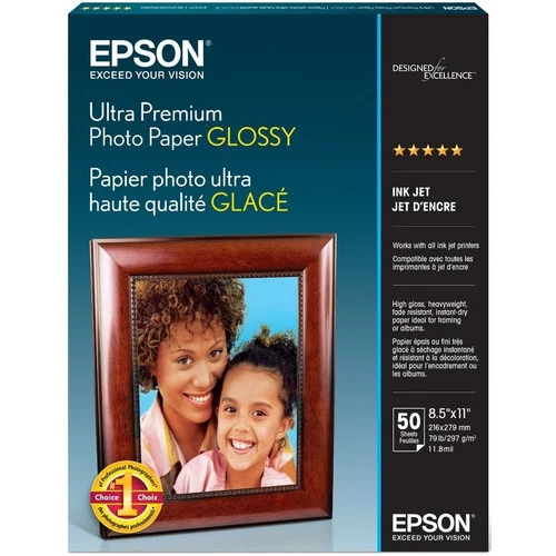 Epson Ultra Premium Photo Paper Glossy - 8.5x11" 50 Sheets