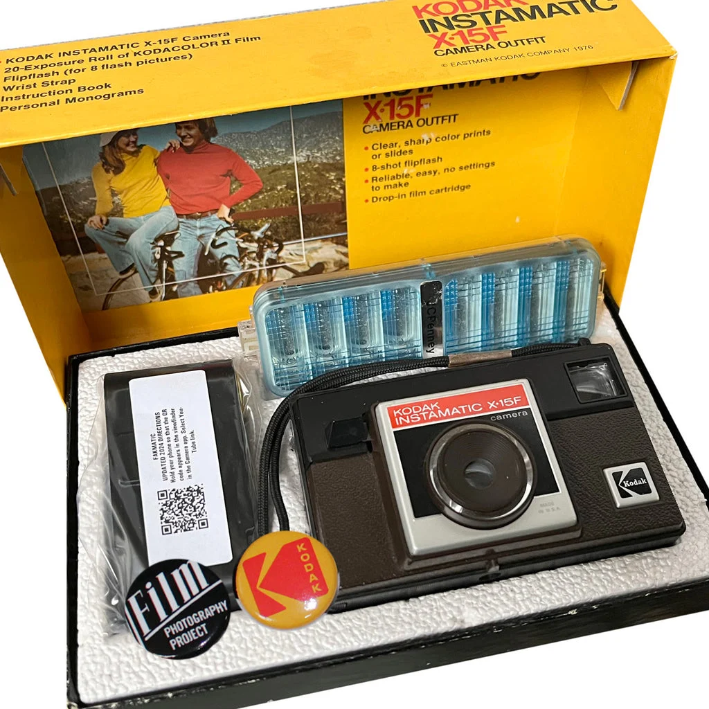 FILM CAMERA - 126 Kodak Instamatic X-15F Outfit (Camera + Adapter + Film)