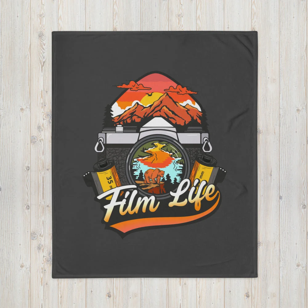 Film Life Outdoors Throw Blanket