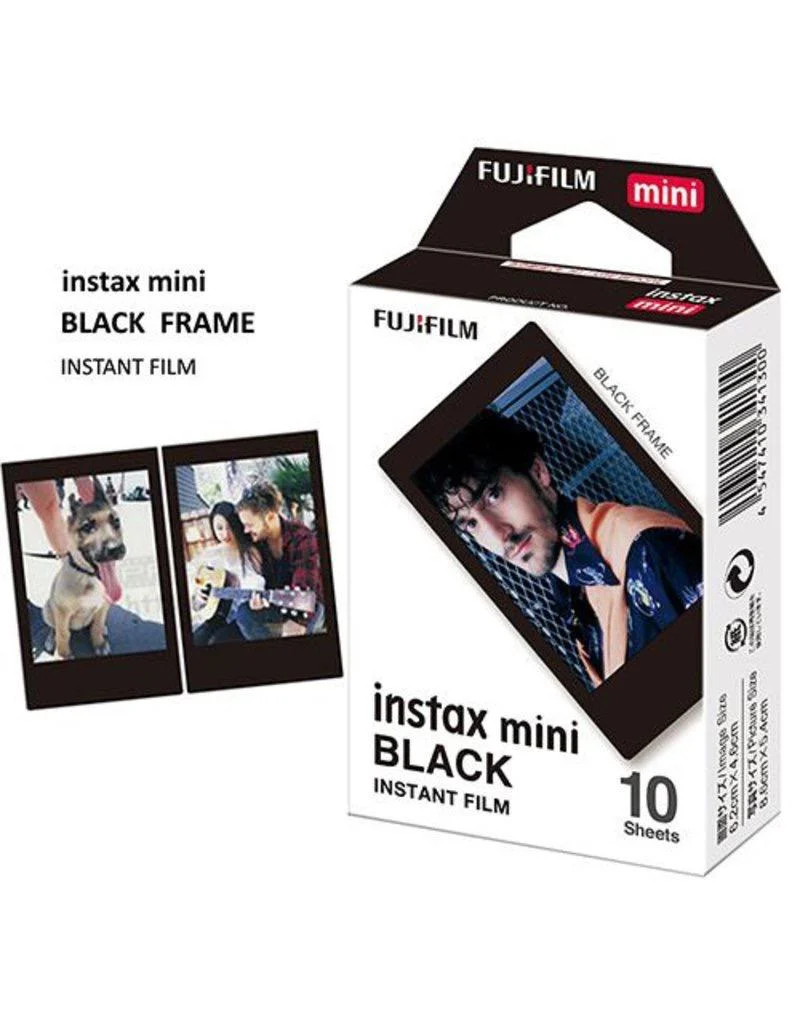 Fujifilm Instax Mini Instant Film - Black Frame, 10 Exposures