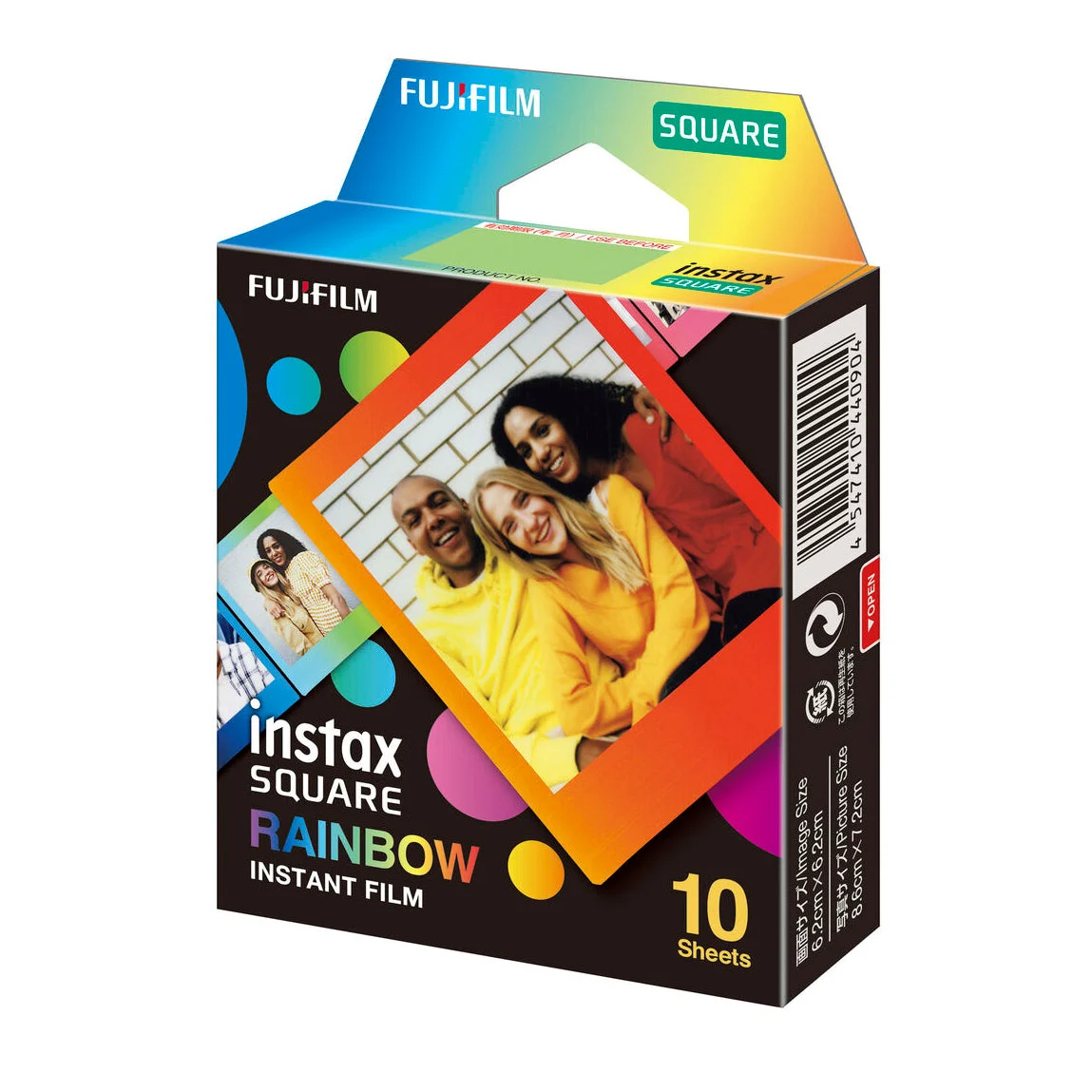 Fujifilm Instax Square Rainbow Instant FilmPack - 10 Exposures