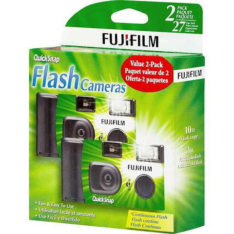 Fujifilm Quicksnap Flash 400 Single-Use Camera with Flash (2 Pack)
