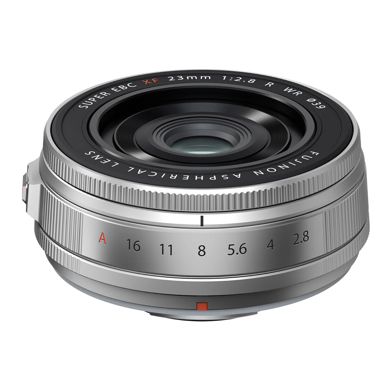 FUJIFILM XF 23mm f/2.8 R WR Pancake Lens (FUJIFILM X, Silver)