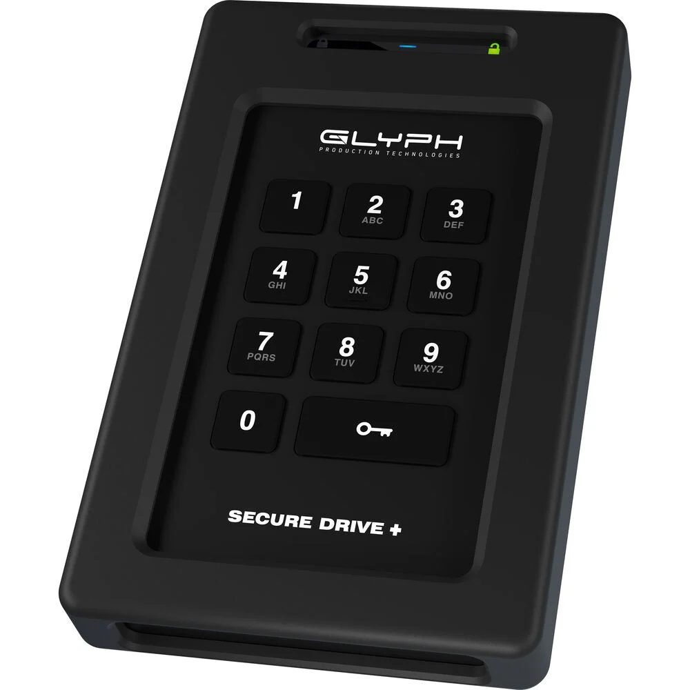 Glyph Technologies 1 TB SecureDrive+ Professional External Solid-State Drive with Keypad