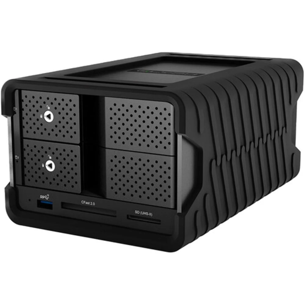 Glyph Technologies 8TB Blackbox PRO RAID 2-Bay RAID Array with Card Reader & USB Hub | 2 x 4TB, USB-C 3.2 Gen 2