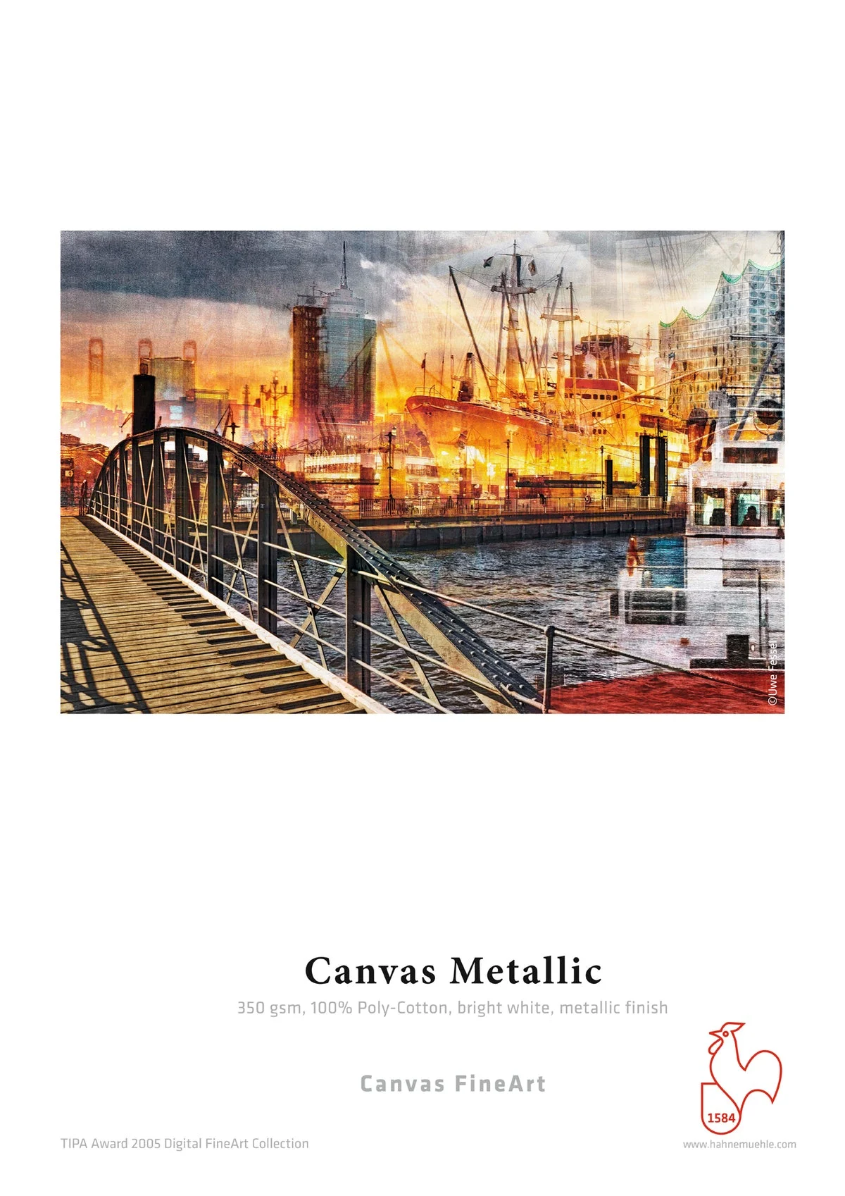 Hahnemühle Canvas Metallic 350, 17" x 39' - Roll