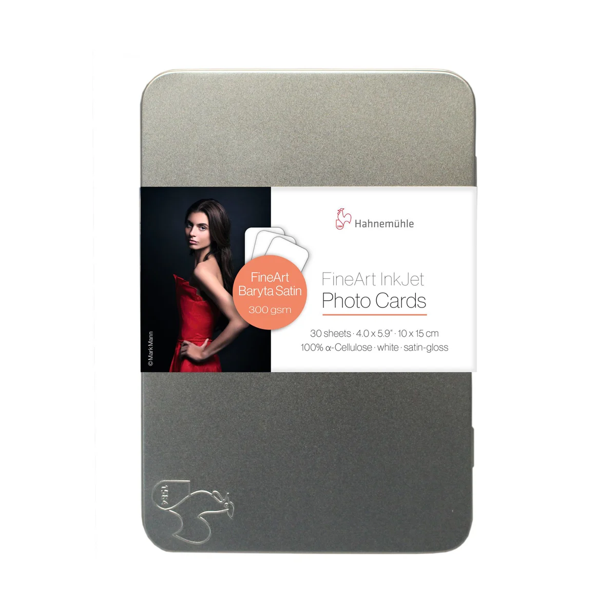 Hahnemühle FineArt Baryta Satin Photo Cards in Tin Box, 300, 4" x 6" - 30 Cards
