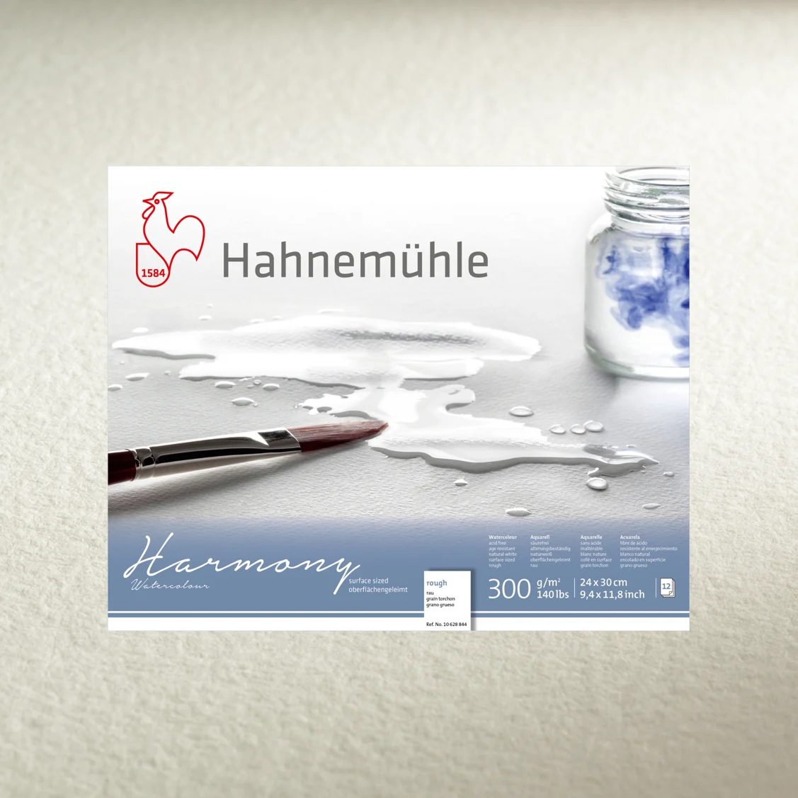 Hahnemühle Harmony Watercolor Pad - 12 Sheet Rough 11.69”x16.53” (A3)