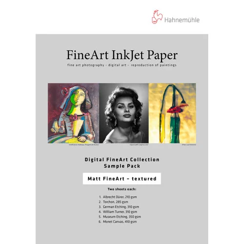 Hahnemuhle FineArt Matte Textured Paper Sample Pack - 8.5x11" 10 Sheets