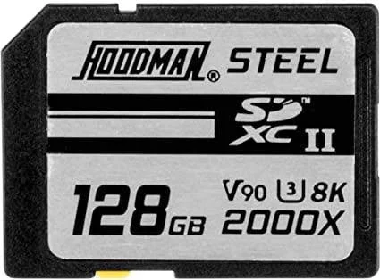 Hoodman Memory Card 128GB RAW/STEEL UHS-II V90