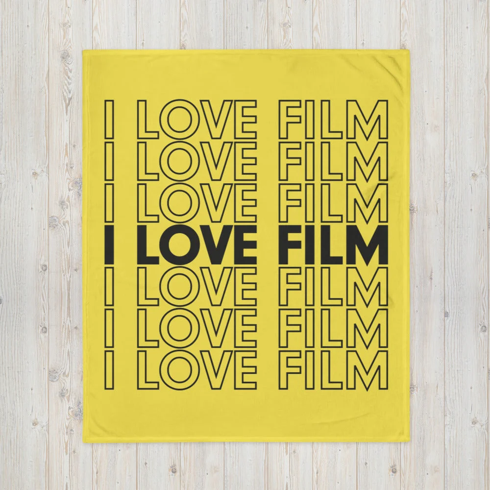 I Love Film Throw Blanket