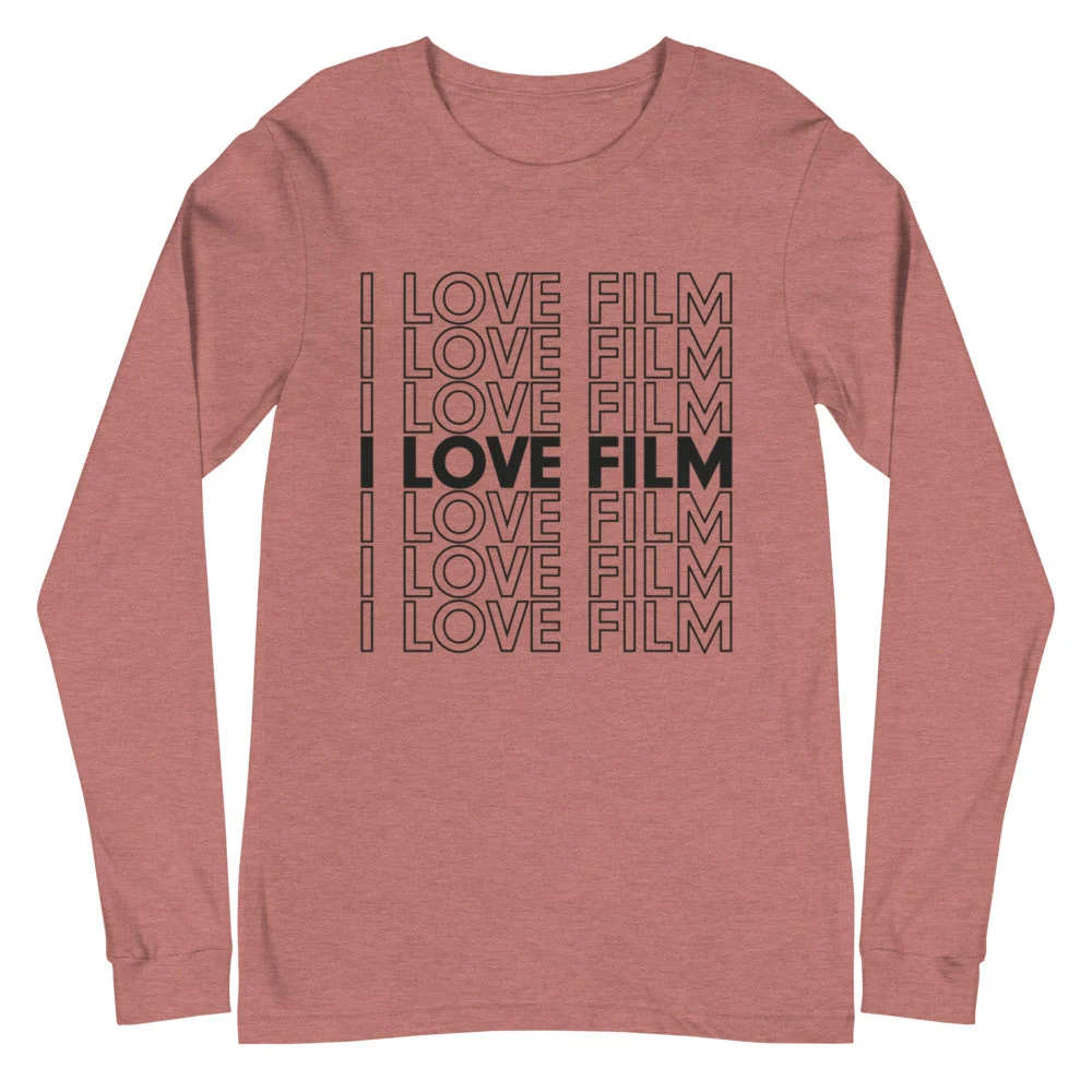 I Love Film Unisex Long Sleeve Tee