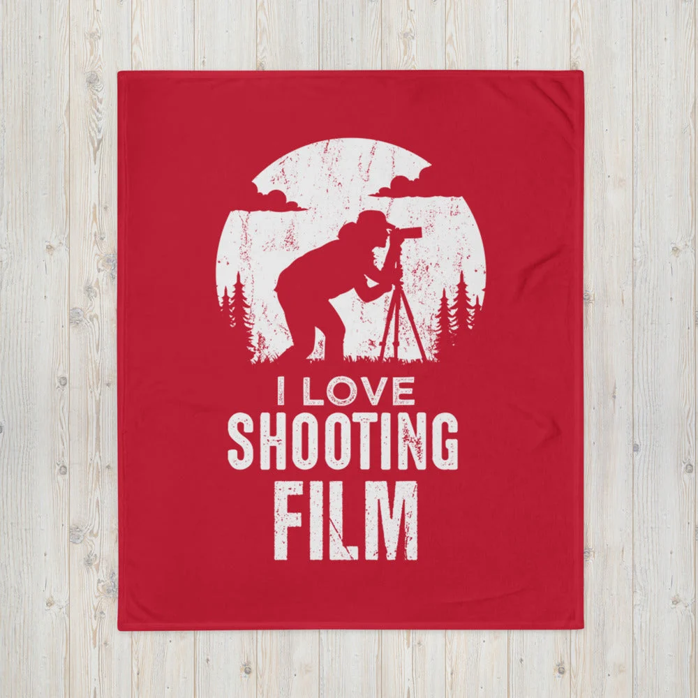 I Love Shooting Film Throw Blanket