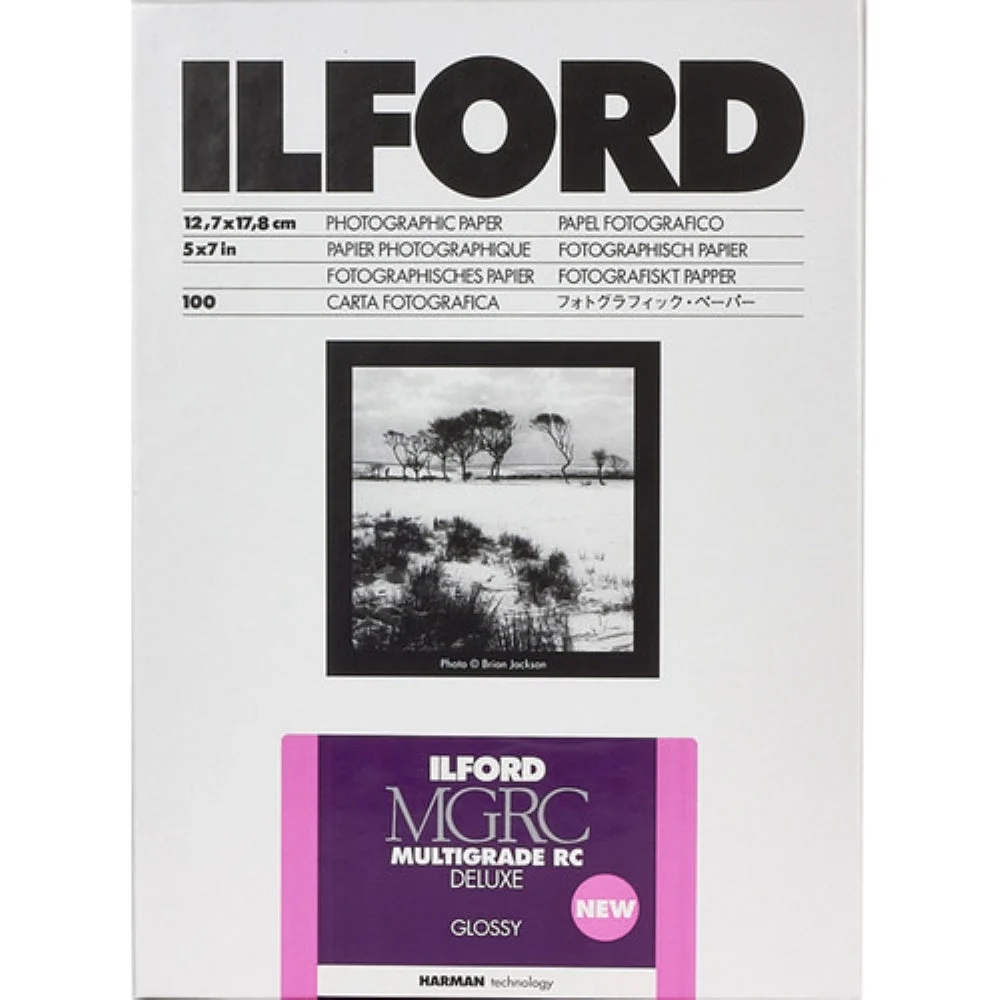 Ilford MULTIGRADE RC Deluxe Paper (Glossy, 5 x 7″, 100 Sheets)