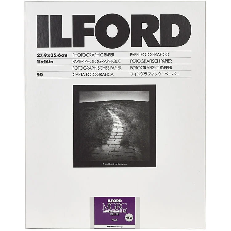 Ilford MULTIGRADE RC Deluxe Paper (Pearl, 11 x 14″, 50 Sheets)