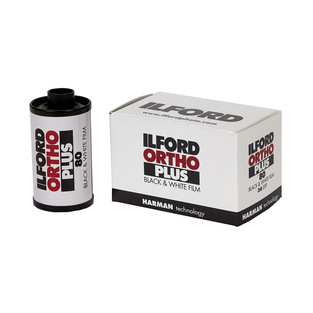 Ilford Ortho Plus 80 Black & White Negative - 35mm Film, 36 Exposures, Single Roll