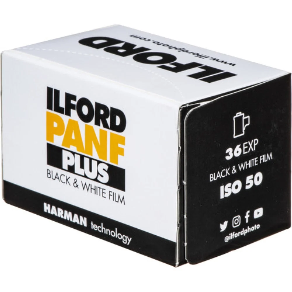 Ilford Pan F Plus Black and White Negative Film - 35mm Roll Film - 36 Exposures