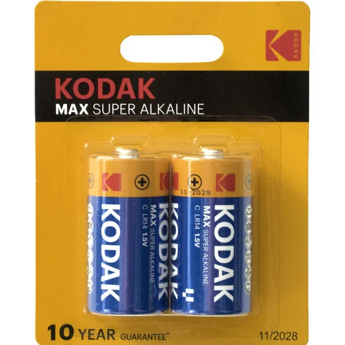 Kodak C Size 2 Pack Alkaline Batteries