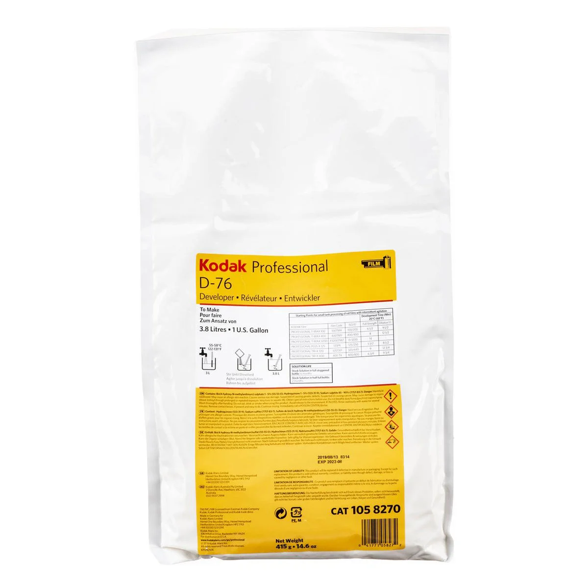 Kodak D-76 Film Developer - Makes 1 Gallon