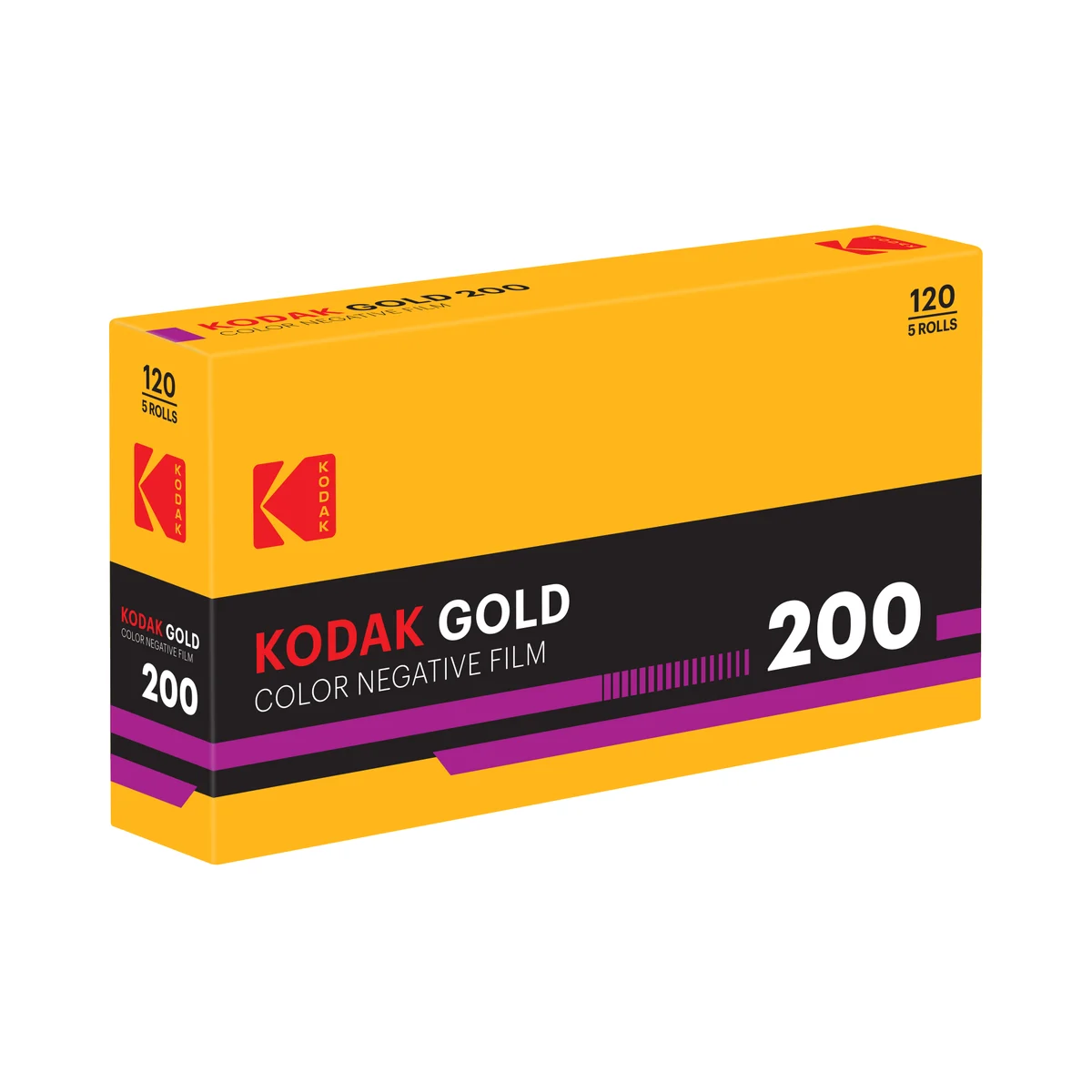 Kodak Eastman Professional GOLD 200 Color Negative - 120 Film, 5 Pack