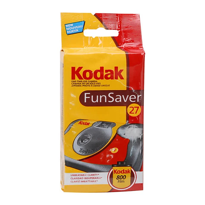 Kodak Funsaver 35mm One-Time-Use Disposable Camera - ISO-800, 27 Exp.